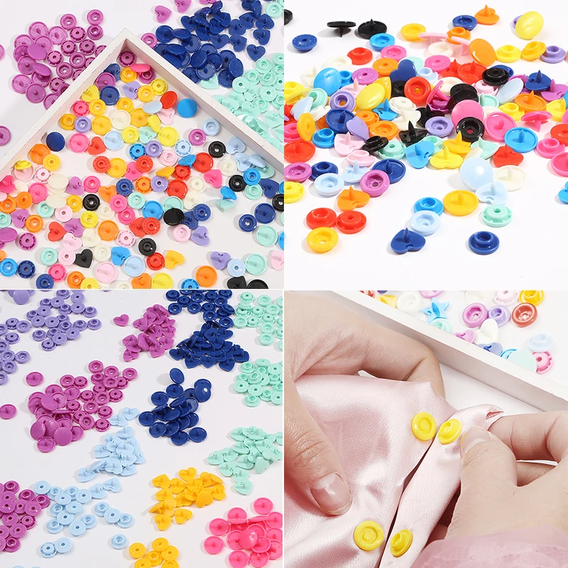 10 комплектов высококачественные пластиковые застежки кнопки в форме