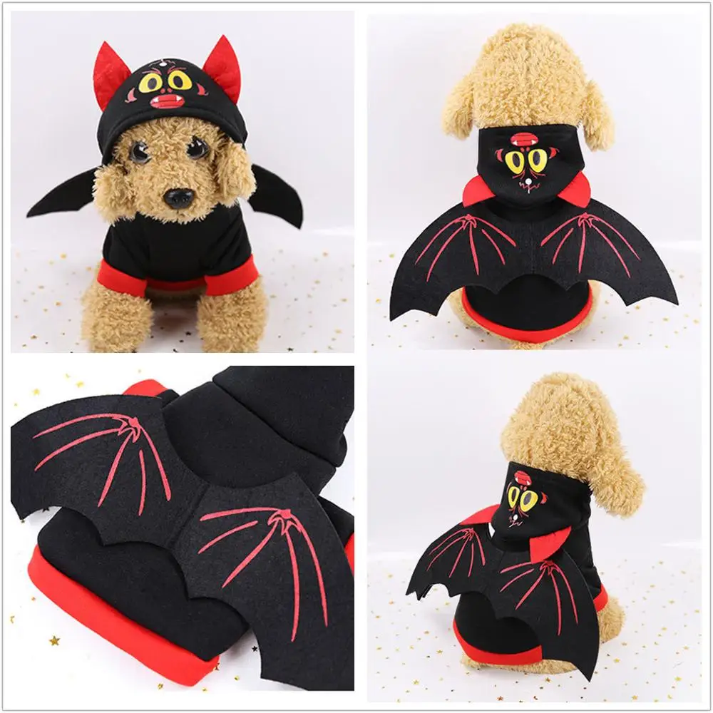 Одежда для собак с крыльями летучей мыши теплые толстовки свитер на Хэллоуин