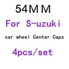4 шт.компл. 54 мм 5,4 см чернаяСеребристая Крышка Ступицы Колеса Авто бейдж диски колпачки для Suzuki Swift Alto SX4 Jimnty