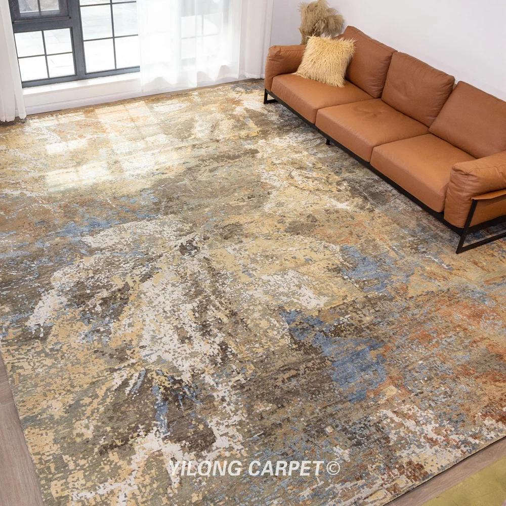 Goede Yilong 12 'X 15' Grote Handgeknoopt Wollen Tapijt Eetkamer Handgemaakte Tapijt (YLRugP1982)