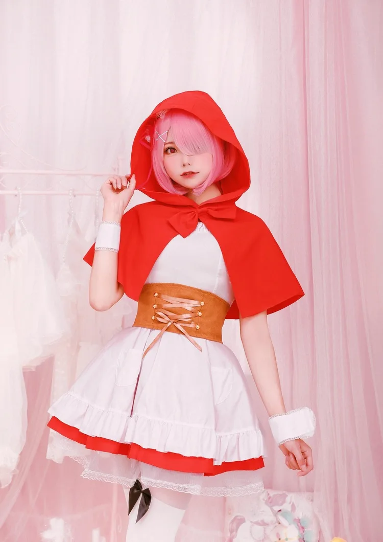 Аниме Re: Life a Different World от Zero рам и рем Красная Шапочка для верховой езды ПОЛНЫЙ