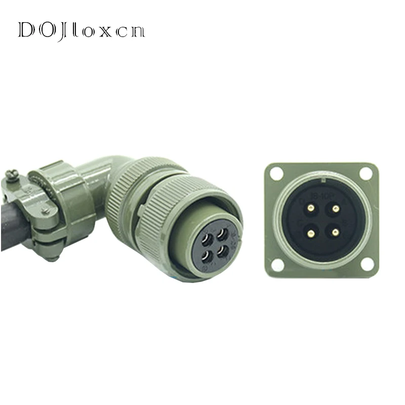 

1 Set 4 Pin MS5015 Military Standard Aviation Electricity Plug MS3108A-18-10S/P MS3102A Straight Elbow Male Female Connector