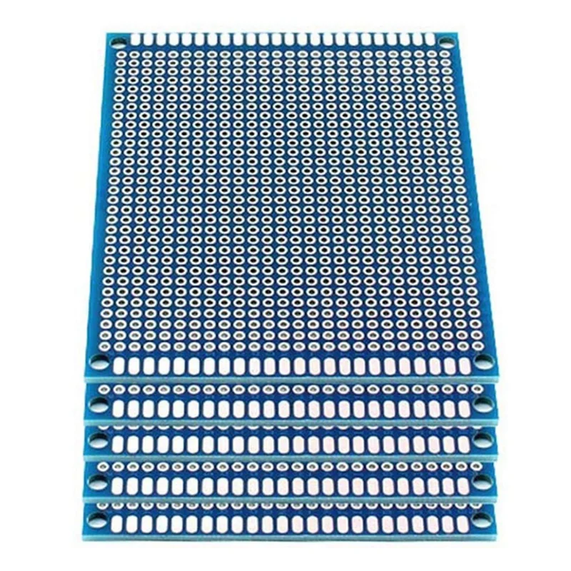 

5Pcs Mini Digital Voltmeter DC 0-100V Three-Wire Meter Tester LED Display & 5Pcs 7X9cm Double Side Prototype PCB Board