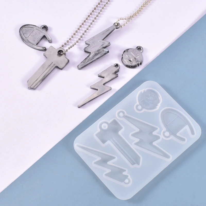 

Crystal Epoxy Resin Mold Astronaut Key Pendant Silicone Mould DIY Jewelry Tool