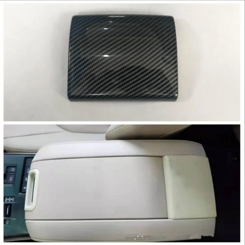 

For Toyota Highlander 2022 ABS Carbon Fiber Car Armrest Rear Cover Frame Trim Car Styling Sticker