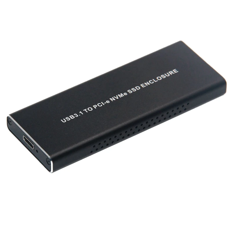

M.2 to Type-C 3.1 Mobile Solid State Hard Drive Enclosure External NVME Hard Drive Enclosure with Type C to A Cable