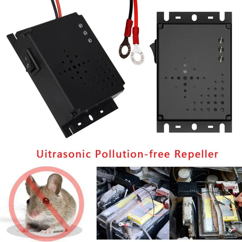 

Non-Toxic 12V Ultrasonic Car Mouse Repeller Pollution-Free Interior Universal Repeller Car The Ship House Mouse Repellent Device