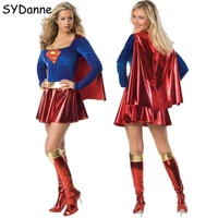 adult kids superhero cosplay costumes super girls dress shoe covers suit superwoman dress woman super hero halloween clothes