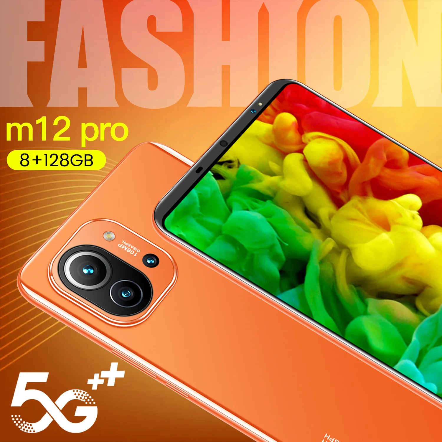 

M12 6.1 Inch Dual SIM+Micro SD 4800mAh 24+48MP 10 Core Smart Phone MTK6595 8+128GB Fingerprint Face ID Global Version Cell Phone
