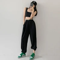 mingliusili korean style sweatpants new summer 2021 fashion joggers women streetwear casual letter print high waist pants