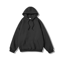 solid color hoodies mens autumn loose sweatshirts cotton hooded tops streetwear vintage hoodie male pullover warm pocket black