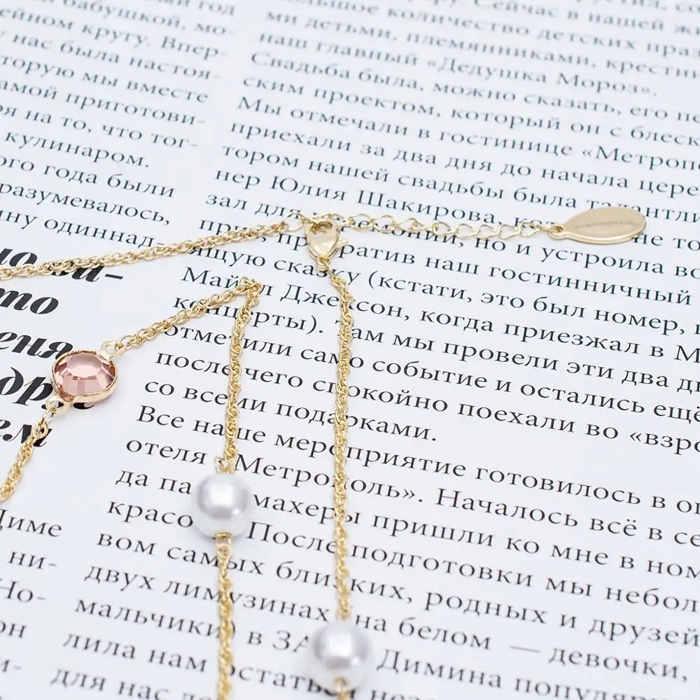 35 5 &quotДлинный Свитер Цепочка на шею с кристаллами жемчуг для женщин вечерние 4325| |