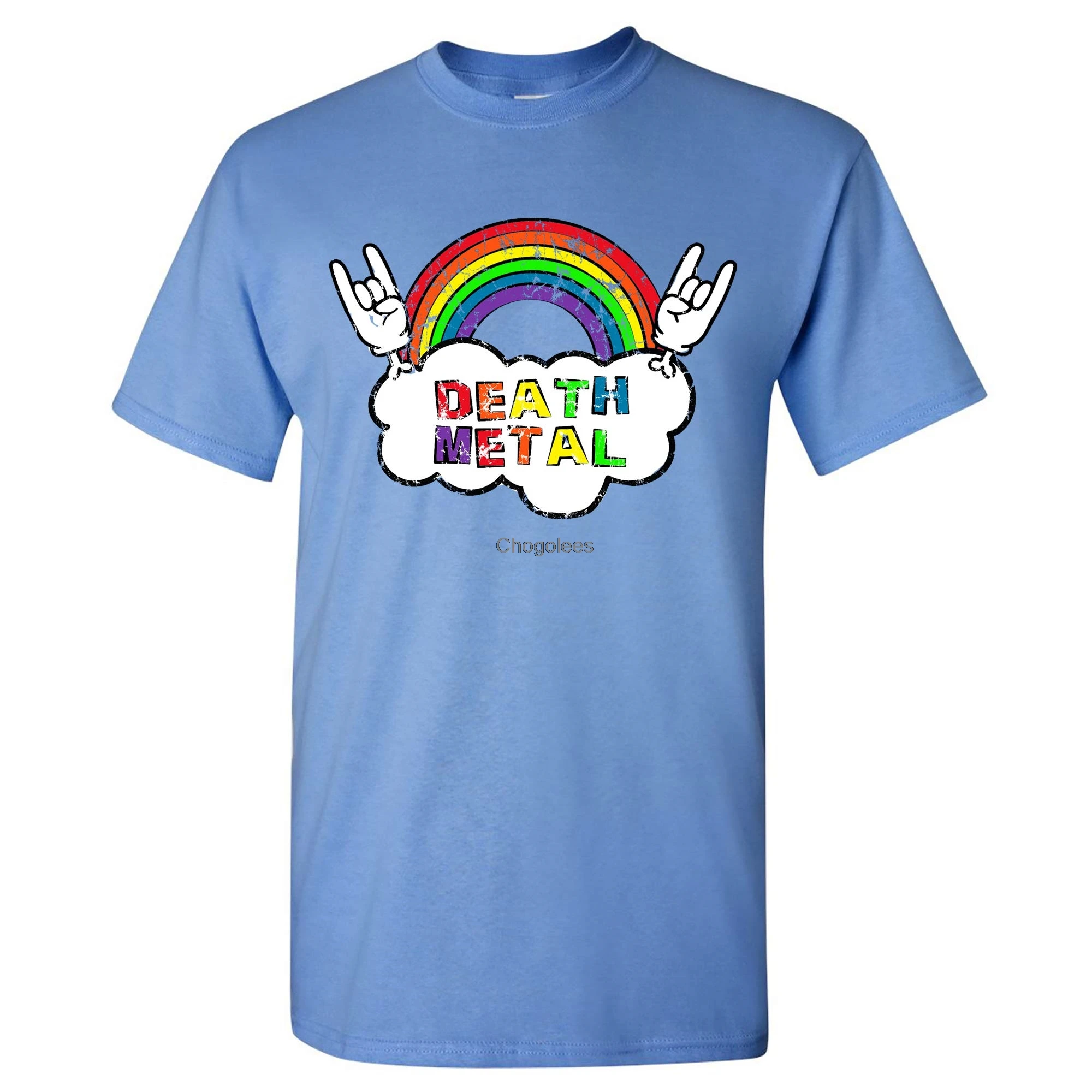 Металлическая Радужная смешная футболка с юмором и надписью Happy Rock Music - купить по