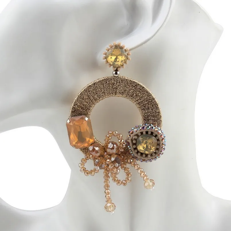 Florosy красочные полимерные хрустальные бусины Большая подвеска цветок висячие