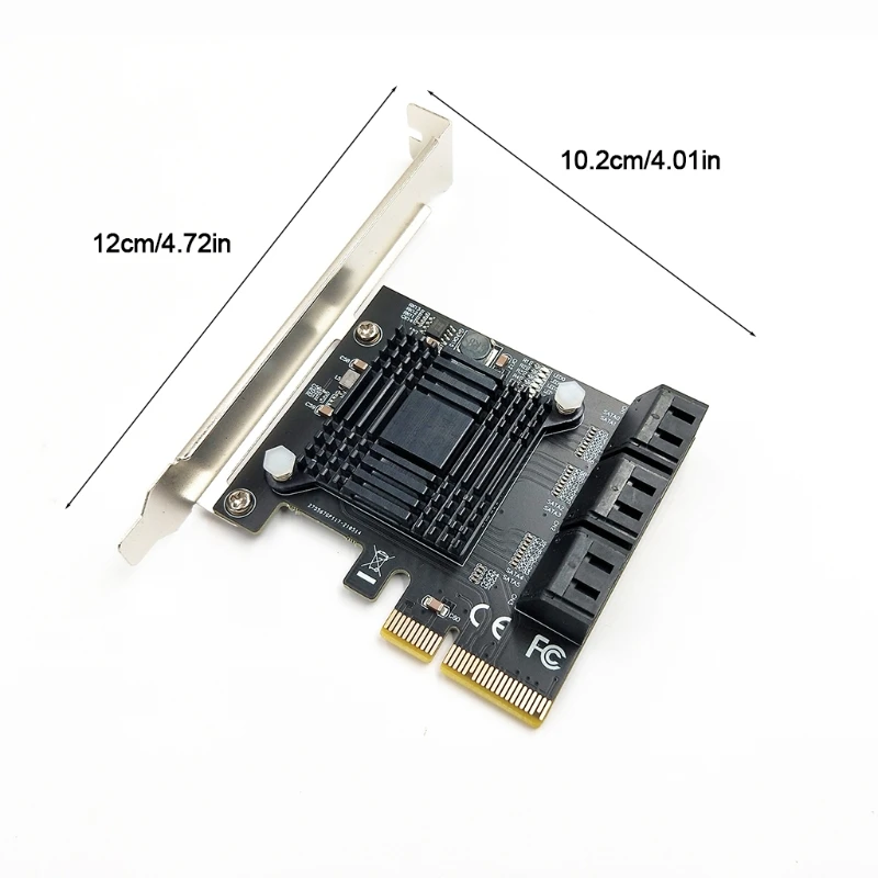 

PCIe SATA 3.0 Card 6 Port SATA Controller Expansion Card with Low Profile Bracket for Desktop PC Support Windows 10/8.1