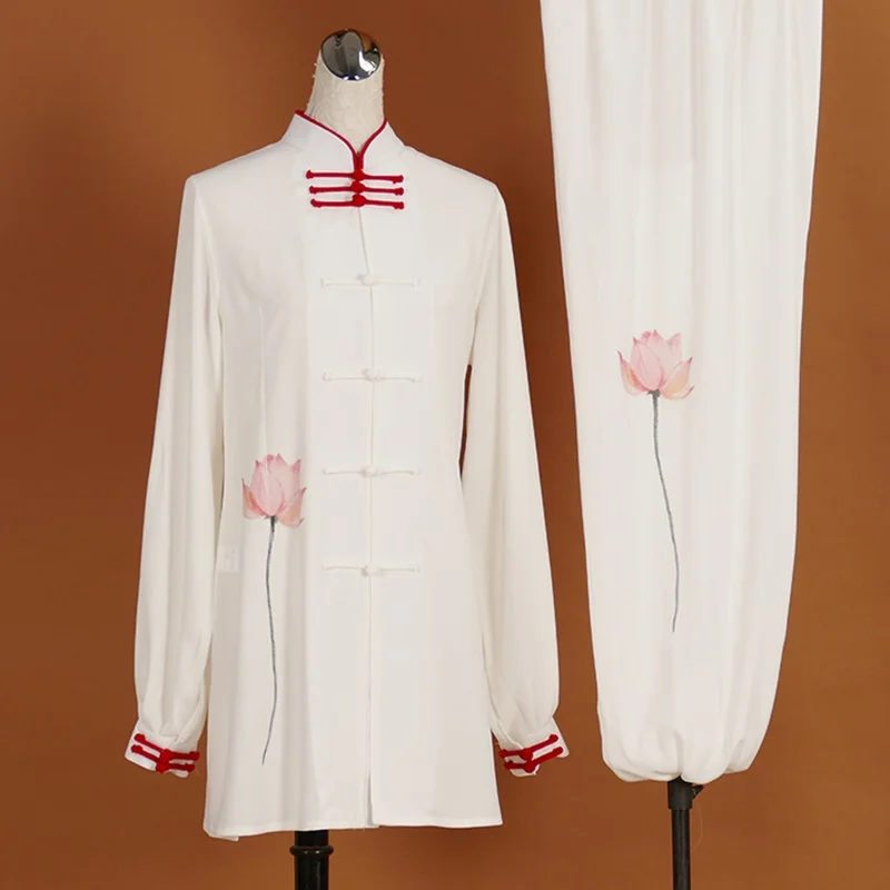 Белая униформа Тай Чи для боевых искусств костюмы выступлений костюм китайского