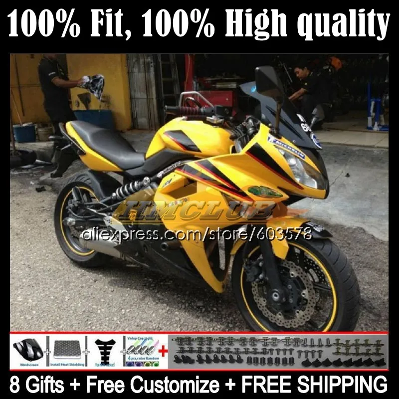 

Инъекция для KAWASAKI NINJA 650R ER6 F ER 6F 66CL.8 ER6F 12 13 14 15 16 ER-6F 2012 2013 2014 2015 2016 Обтекатели глянцевый желтый