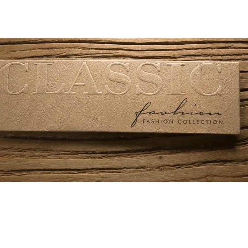 100 комплектов в партии 0 8 мм толщина крафт бумаги пятна этикетка тиснение одежды