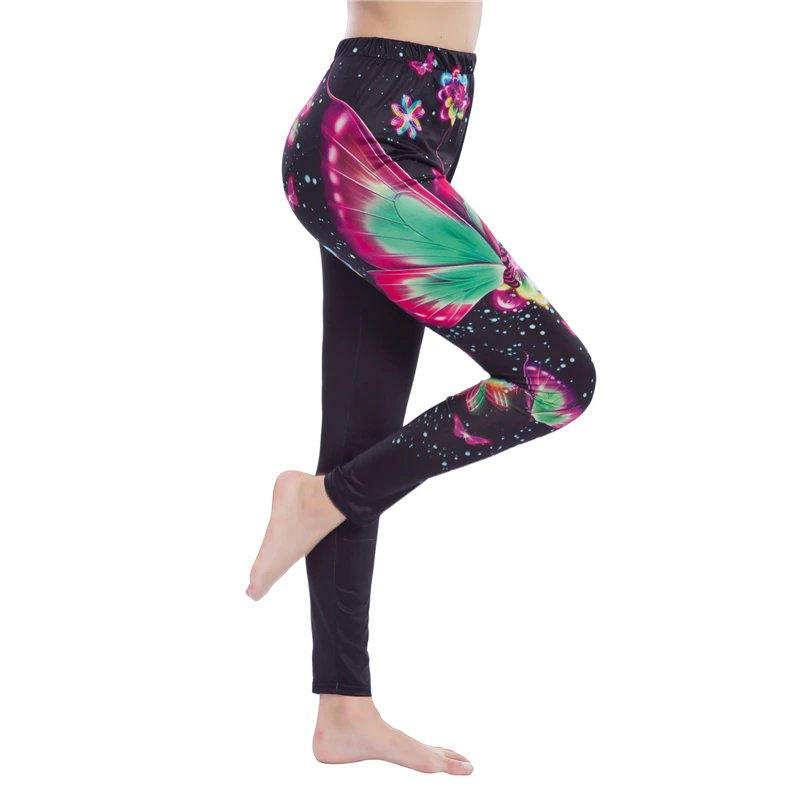 

Fashion Butterfly Print Women Leggings Fitness Yoga Ladies Leggings Sporting Leggings Jogging Elastic Slim Pants Leggings Mujer