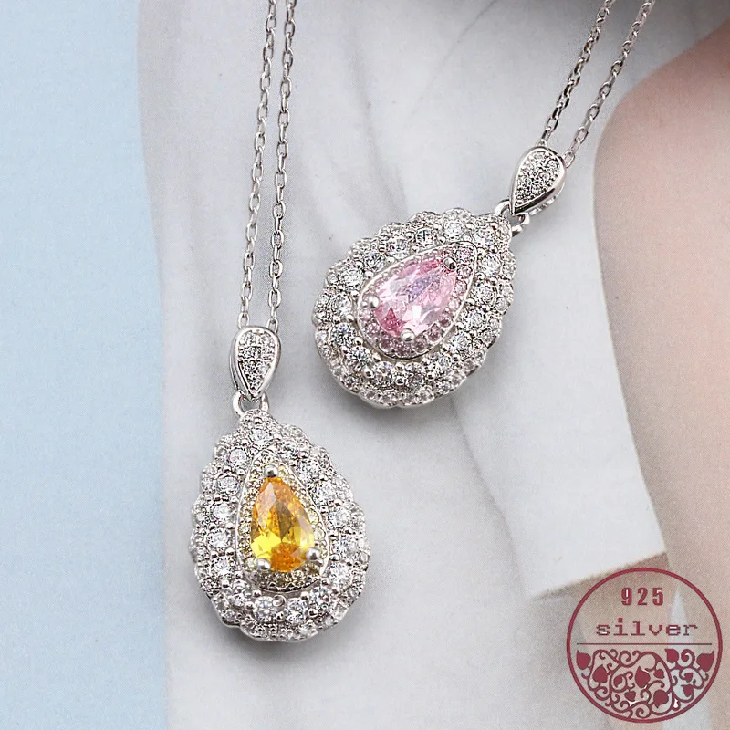 Стерлинговое Серебро S925 Morgan Stone Ретро розовая романтическая принцесса Капля воды