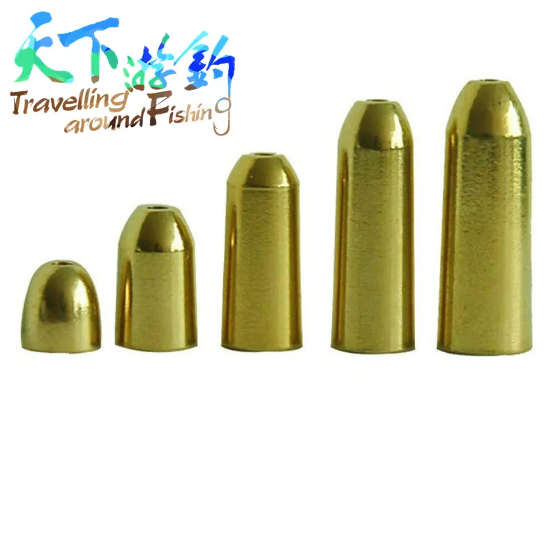 

TAF 50Pcs/Lot 1.8g/3.5g/5g/7g/10g Different Weight Fishing Sinker Copper Weight Fishing Tackle Carp Fishing Accessories Feeder