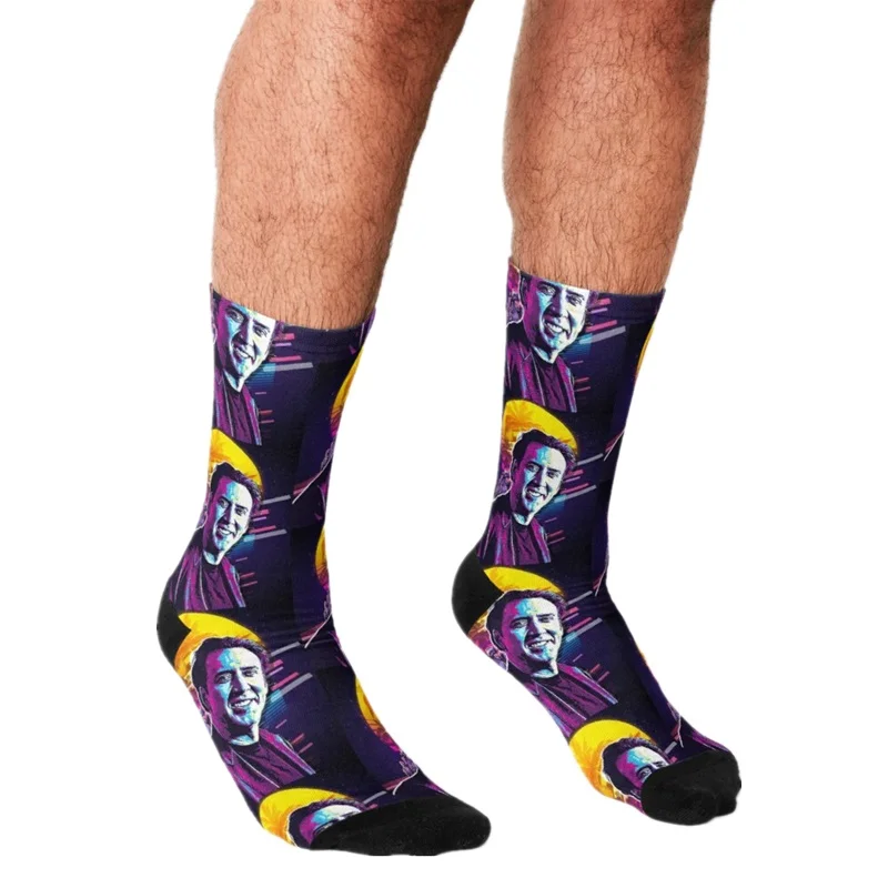 Носки мужские в стиле Харадзюку Смешные Короткие повседневные хип-хоп с принтом