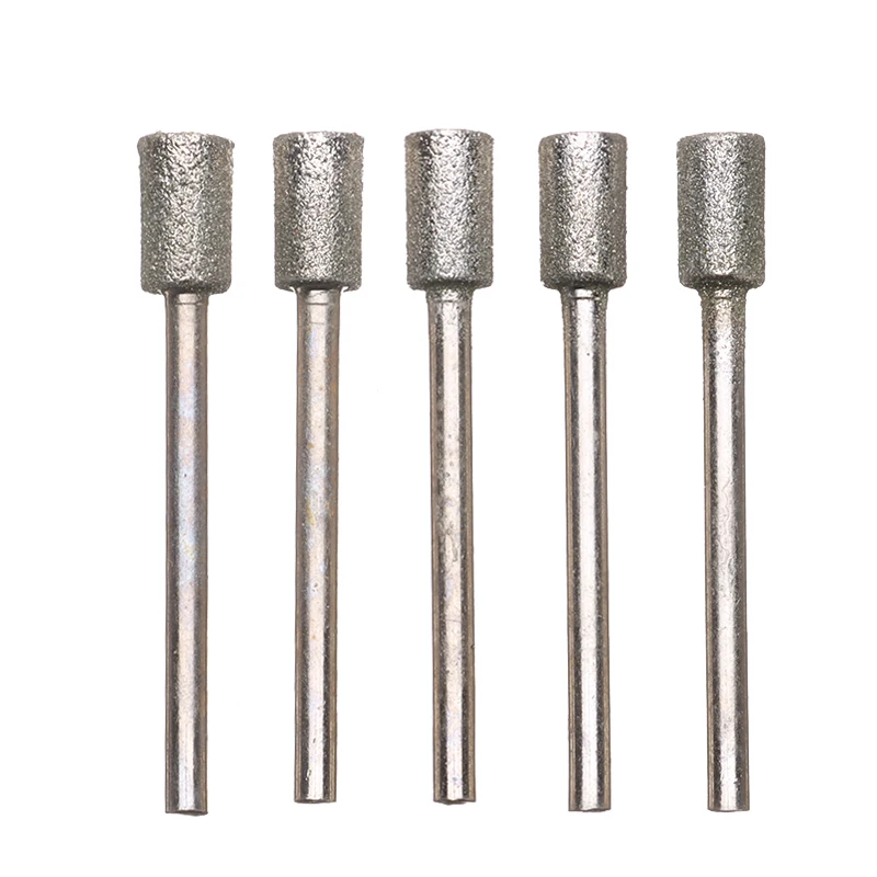 5 шт./лот сверла с серебряным алмазным хвостовиком 3 мм|drill bit|grinding drill bitsbit |