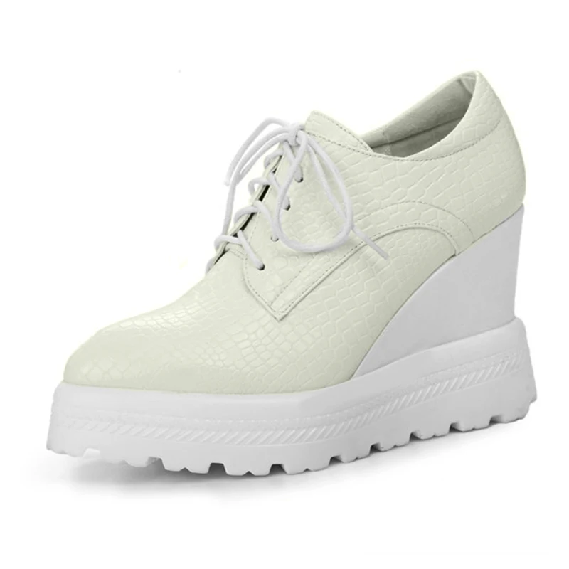 beige 2 no fur DORATASIA/размеры 32-42; Лидер продаж; модные туфли на плоской платформе с резным узором; женские мокасины на танкетке; женская обувь на высоком каблуке - Цвет: beige 2 no fur
