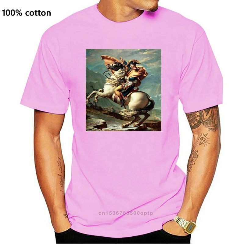 

New 2021 Summer Short Sleeve Printed Fitness Napoleon Bonaparte on War Horse - French Military General - Emperor Ringer T Shirt