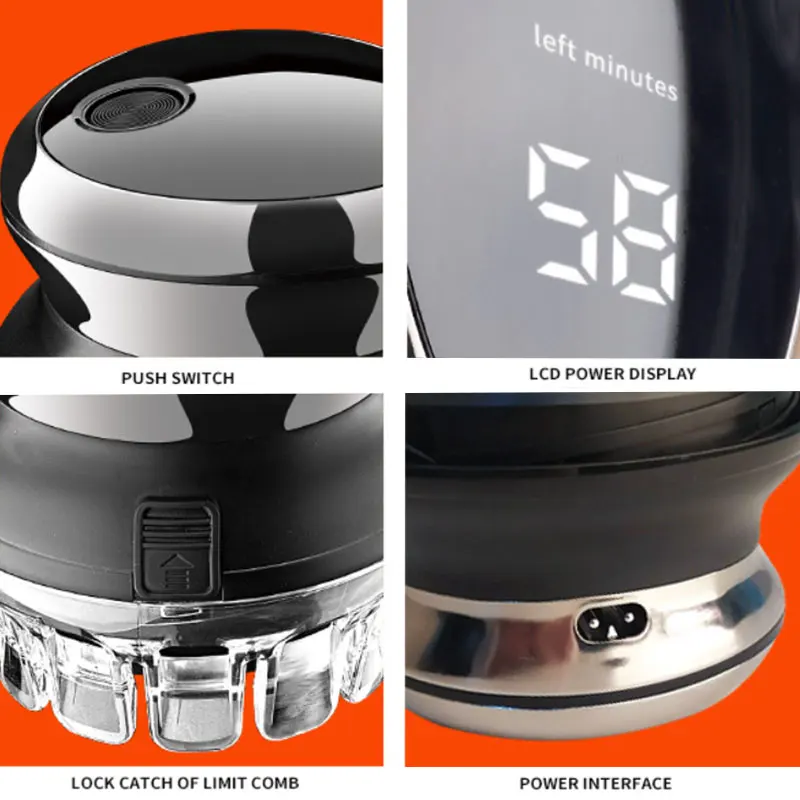 Машинка для стрижки волос НЛО электрическая ровный триммер мужчин моющаяся