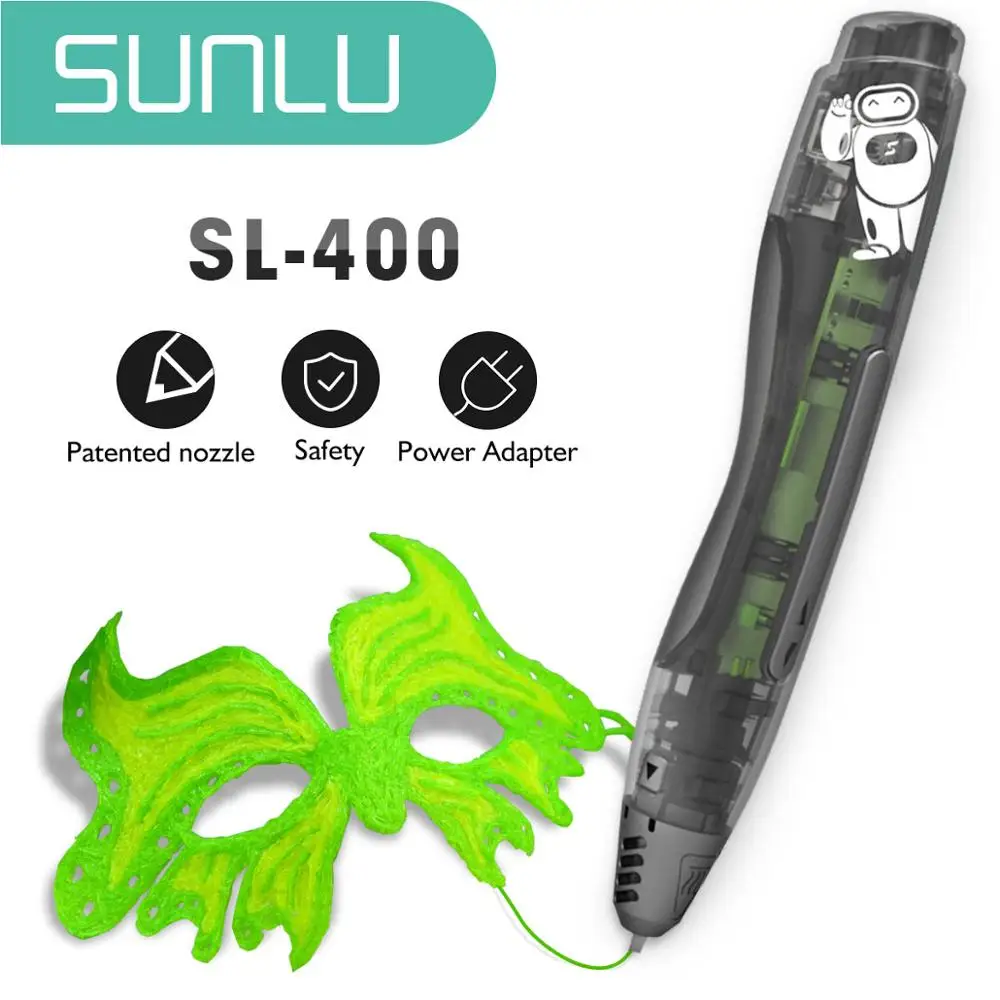 SUNLU Новинка SUNLU 3d Ручка наборы высокое качество расходные PLA нити 1,75 мм SUNLU SL-400 прозрачный