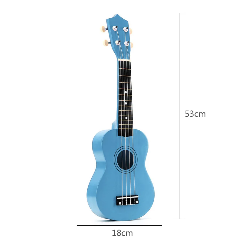 21 дюймов сопрано укулеле 4 струны Гавайская гитара Uke+ струна+ выбор для начинающих подарок для детей