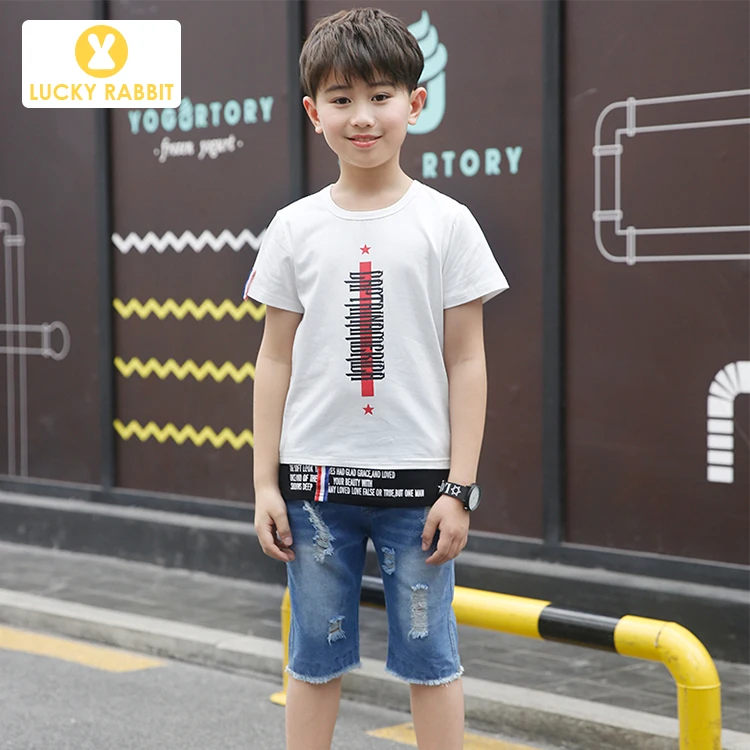 Летняя одежда для мальчиков короткая стильная модная повседневная крутая из