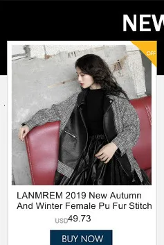 LANMREM шерстяное твидовое Женское пальто длинное зимнее Новое корейское женское свободное клетчатое плотное пальто-кардиган с v-образным вырезом PC257