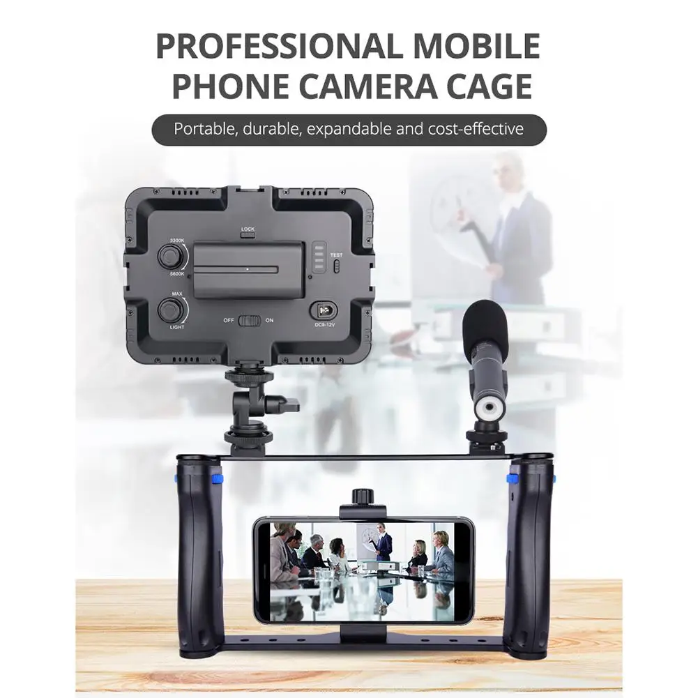 Кронштейн для смартфона Ручной Стабилизатор рукоятки светодиодный легкий