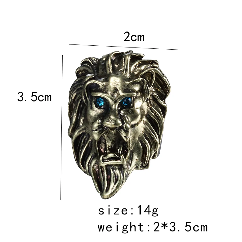 Модные ювелирные изделия винтажное очаровательное кольцо с головой льва для