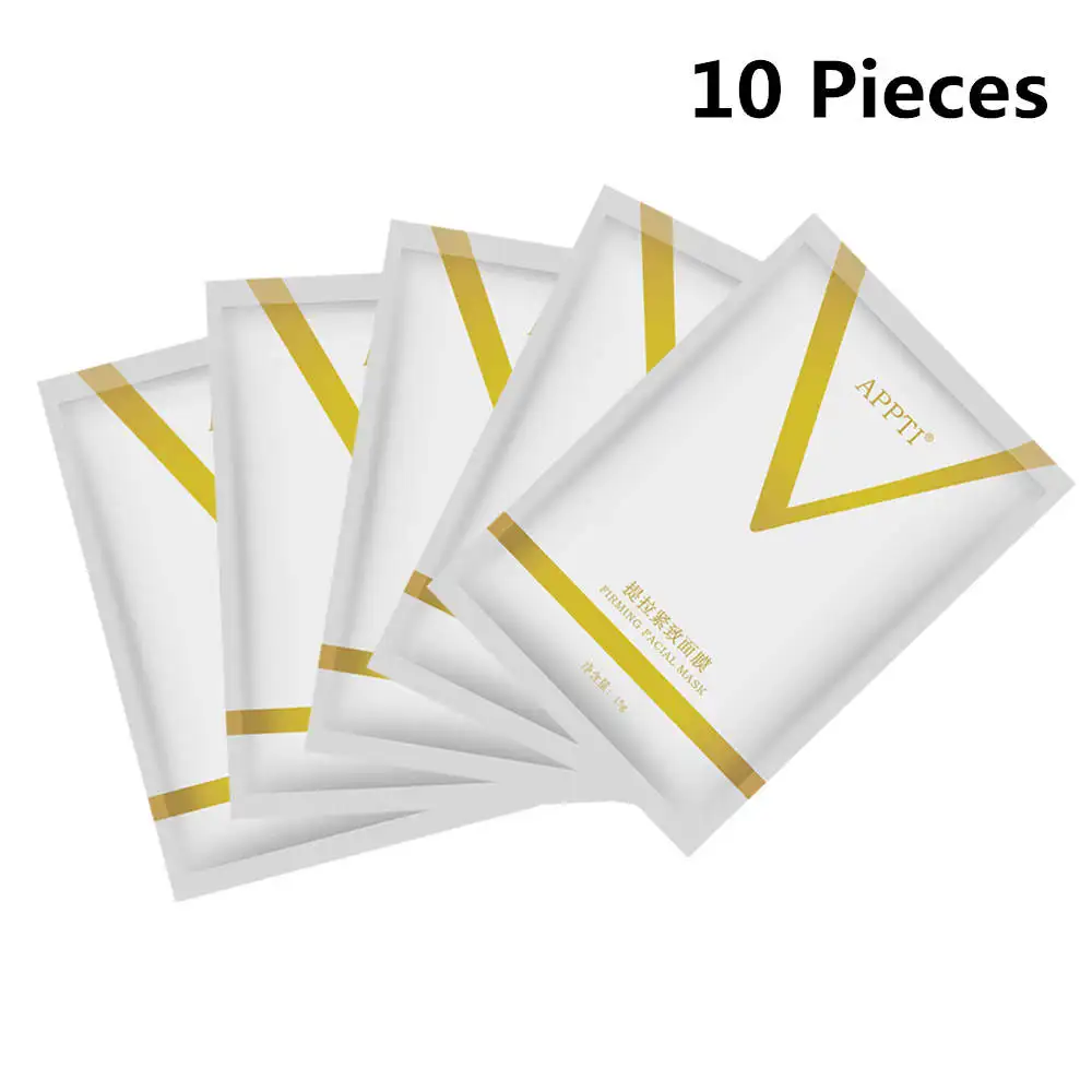 10 pieces Маска для подтягивания лица, чудо V форма, маска для похудения, средство для удаления морщин, двойной подбородок, уменьшает подтягивание, бандаж, средство для ухода за кожей - Цвет: 10 pieces