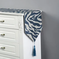 light luxury european jacquard zebra pattern table runner flag tv cabinet kitchen dinner coffee table cover