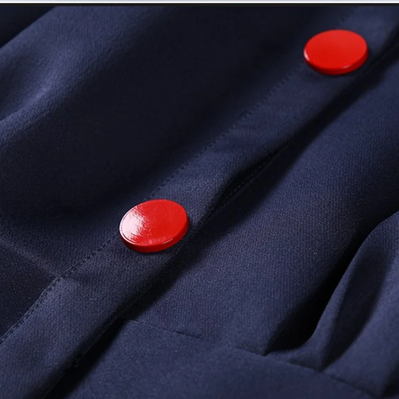 

Women Vintage Solid Color Autumn Dress Elegant Long Sleeve A-Line Midi Vestidos Spring Casual