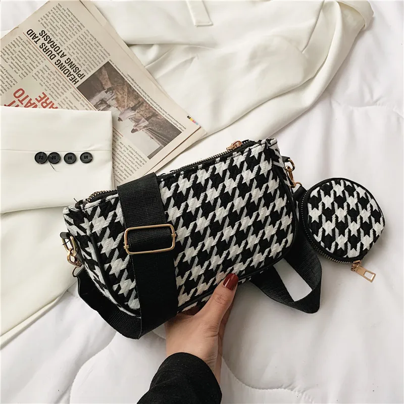 

Женская сумка через плечо, кожаная сумка кросс-боди контрастных цветов, 2021