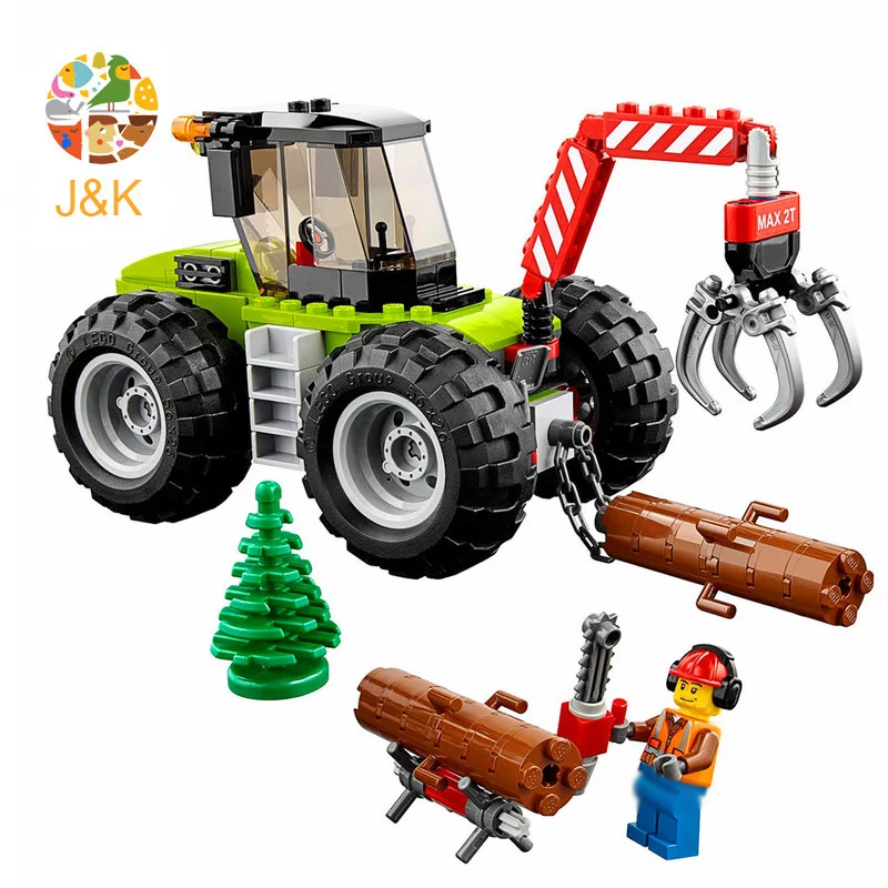 60181 180 шт городской серии Лесной трактор модель строительного блока обучающая