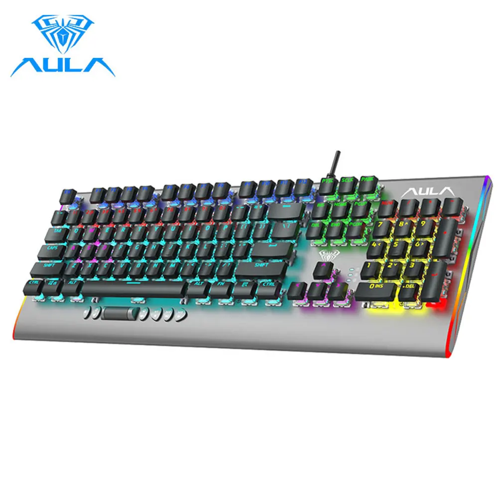 AULA F2099 Механическая игровая клавиатура синий игровой клавиатуры коричневый