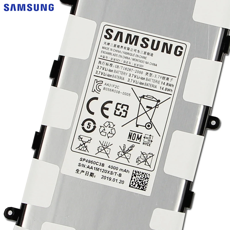 Оригинальный запасной аккумулятор SAMSUNG SP4960C3B для Samsung GALAXY Tab 7 0 Plus P3100 P3110 P6200 P6210