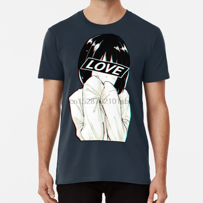 Футболка с японской эстетикой LOVE Sad аниме манга меч искусство онлайн студия