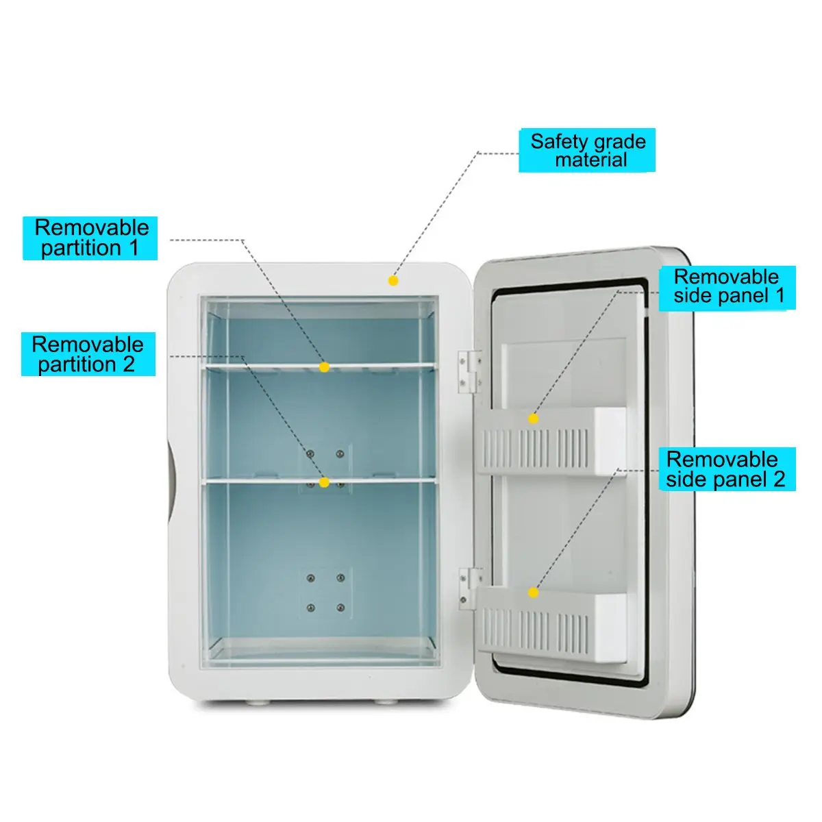 

KROAK Car Fridge 20L Portable Refrigerator Mini Fridge Auto Compressor Freezer RV Van Truck Travel Cooler Home Use 12V 220V