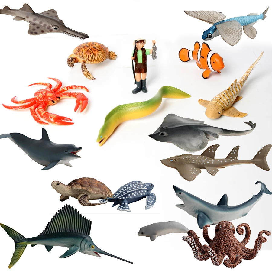 

Ocean Underwater Creatures Action Models Realistic Plastic Marine Action Toy Figures Kids Educational Collection Gift for kids