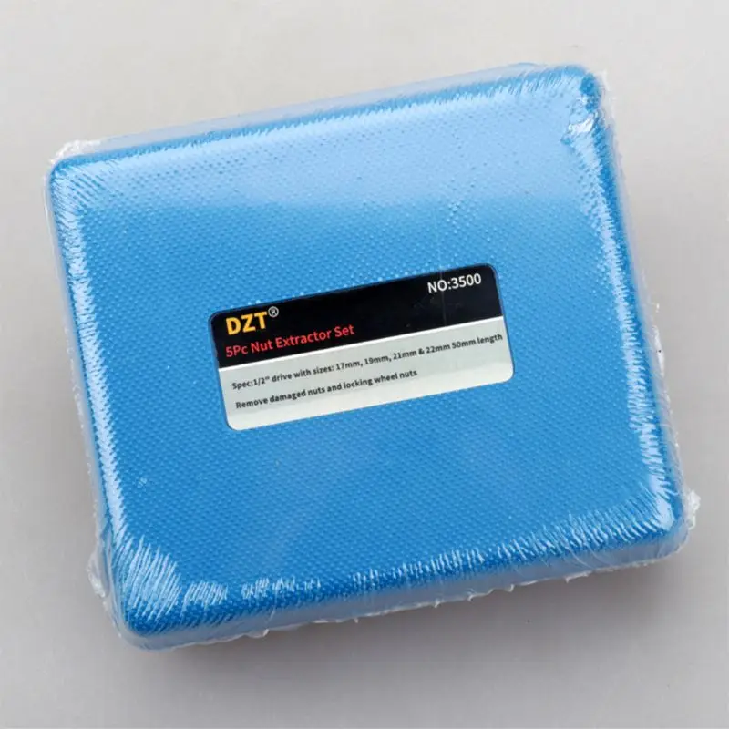 

2021 New 5 Pcs Car Tire Nut Extractor Damaged Sliding Nut Removal Tool Spiral Anti-skid Sleeve Set
