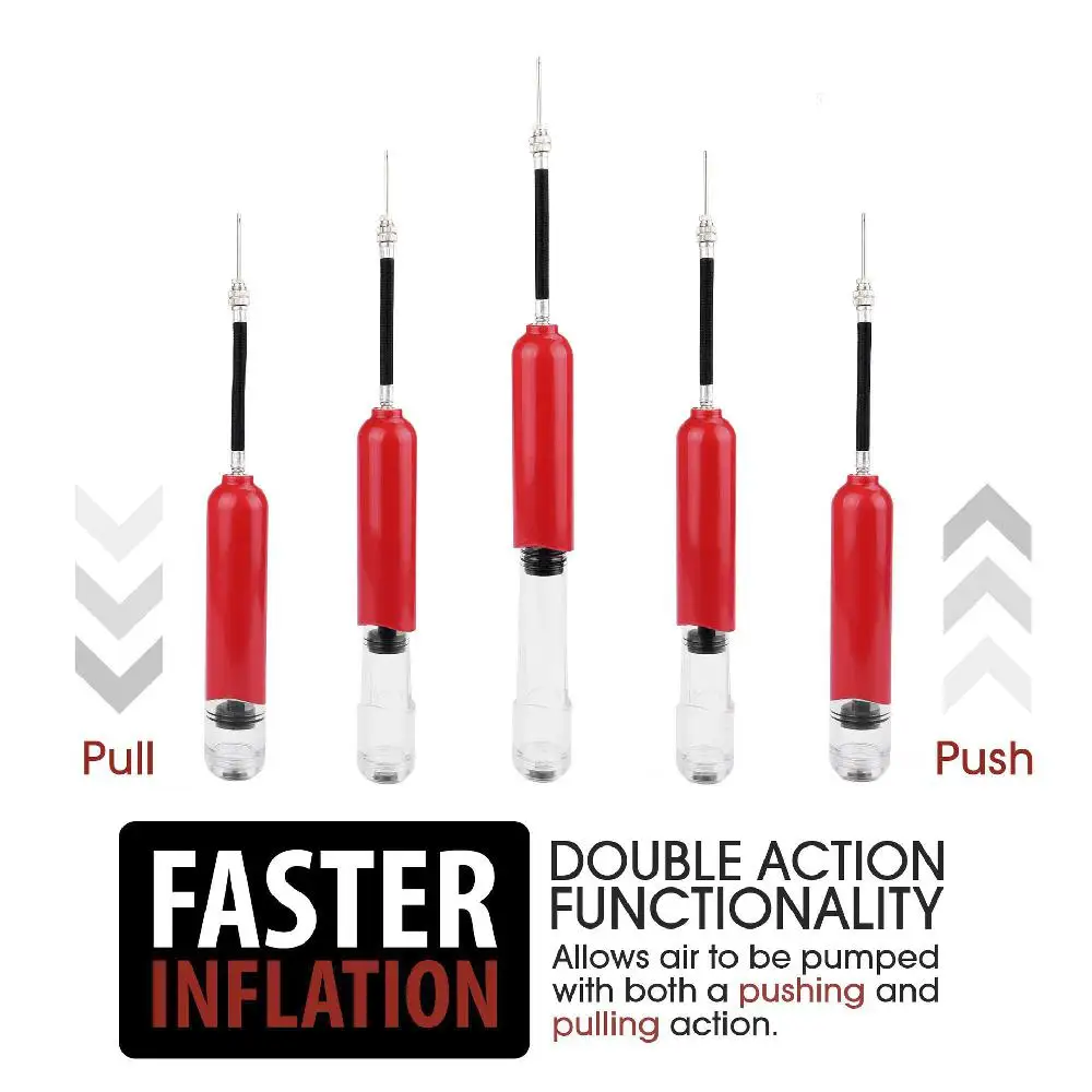 Air Pump Multifunction Portable Platic Pumping Tool for Basketball Football Volleyball with 3 Extra Needle |