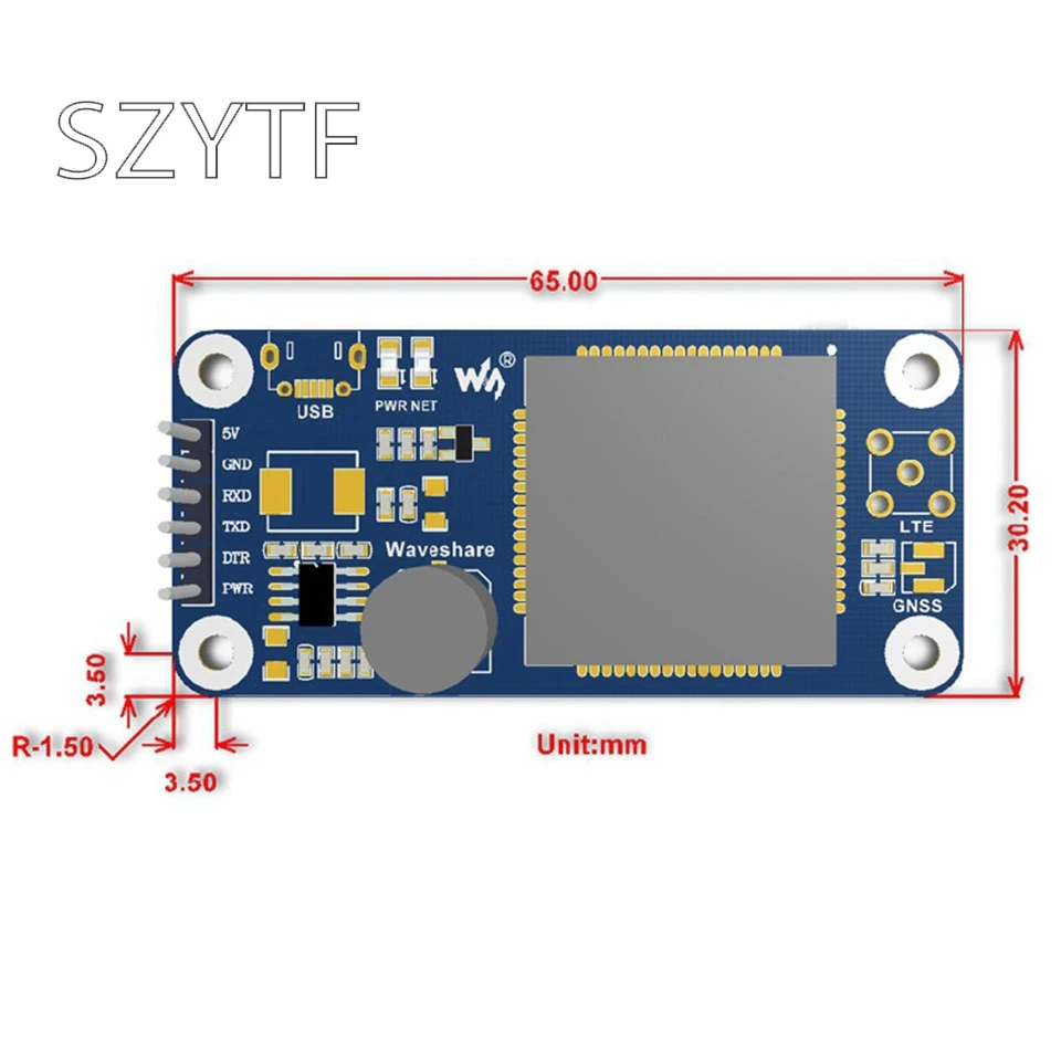 Плата расширения Raspberry Pi 3 B + SIM7000C NB-IoT/eMTC/EDGE/GPRS/GNSS 4G связи | Электронные компоненты и