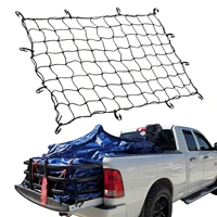 universal car trunk rooftop net 12 hooks hitch latex elastic cargo luggage storage organizer for travel offroad suv 120x90cm